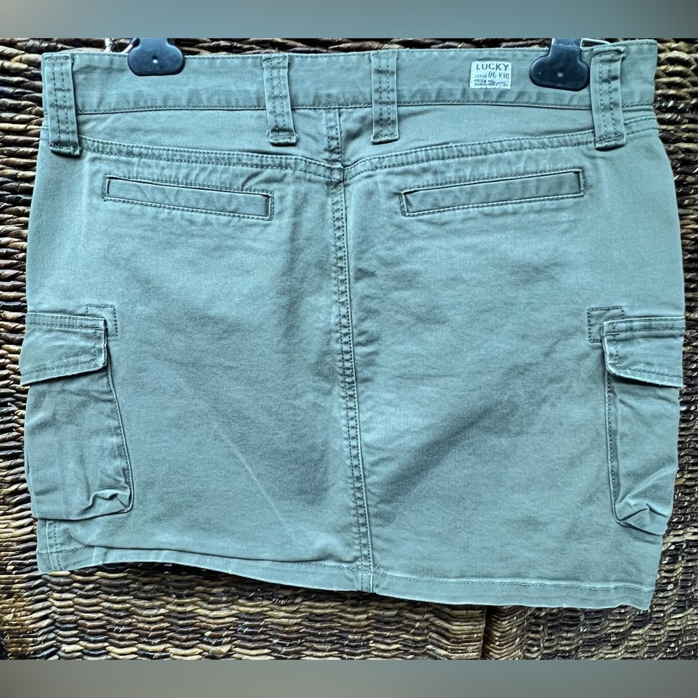 Lucky Brand Olive Cargo‎ Skirt- Size: 6 - Picture 4 of 5
